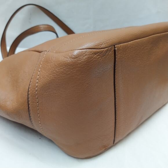 Coach Park Brown Leather Double Handles Zipper Closure Tote Bag - Picture 15 of 16